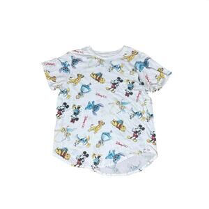 Disney 100 Character Graphic Tee Girls XXL 19 Character Print